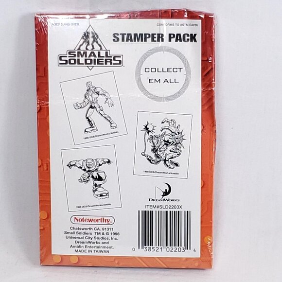 Vintage Small Soldiers Stamper Pack 3 Stamps 1 Ink Pad - Picture 2 of 2
